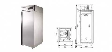 Обзор холодильного шкафа с металлической дверью Polair CB107-S