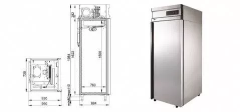Обзор холодильного шкафа из нержавеющей стали Polair CB107-G