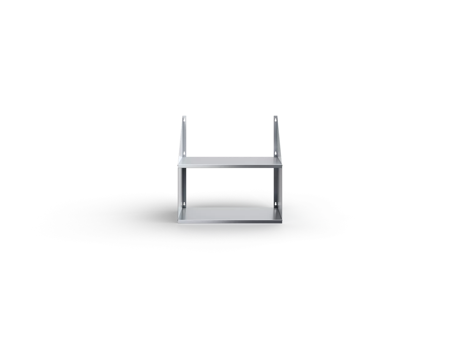 Полка настенная сплошная 2-х ярусная ПКЧ-2-7/4-С