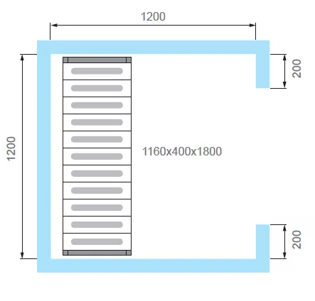 Комплект стеллажей для КХН-2,94