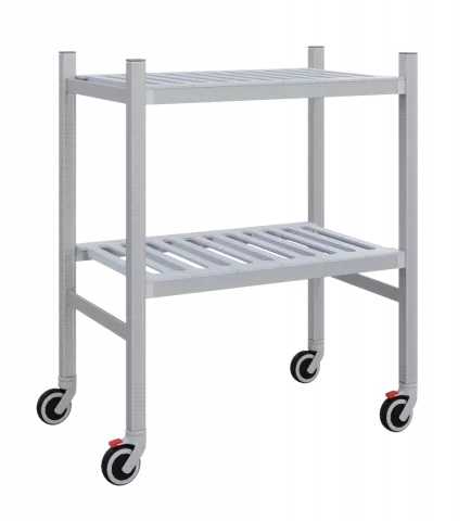 Мобильный стеллаж-тележка LOAD.ME.MOBILE POLY, 2 яруса, Г400, В900