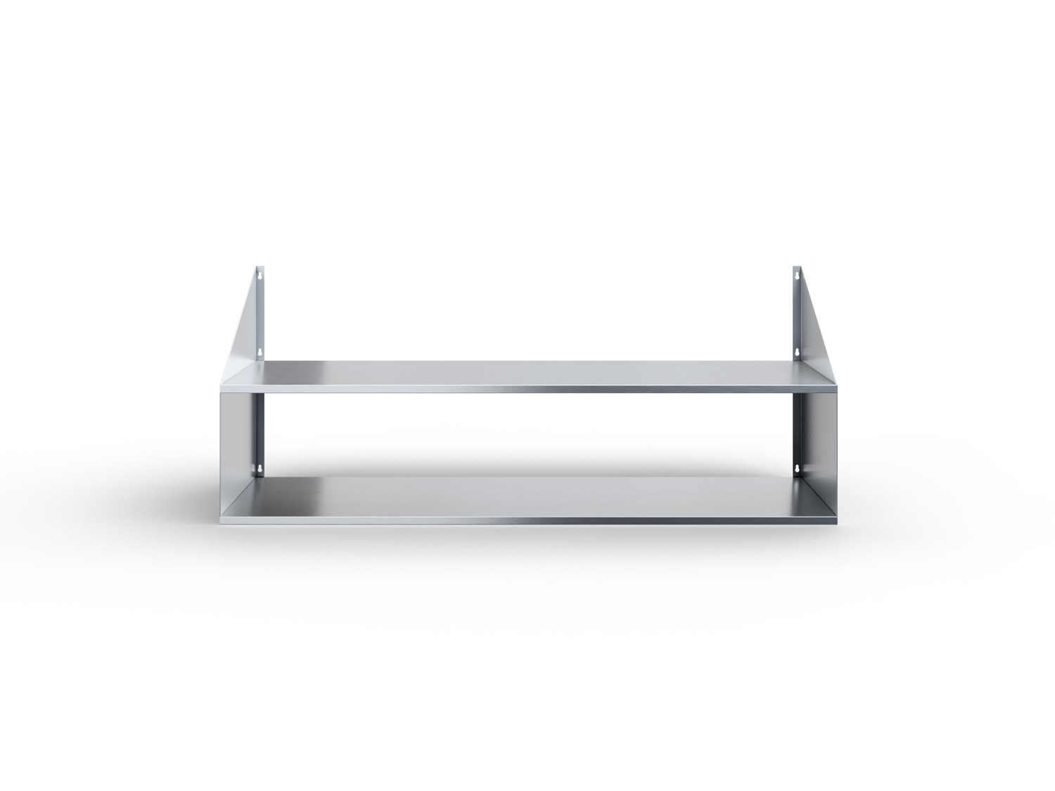 Полка настенная сплошная 2-х ярусная ПКЧ-2-14/3-С