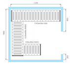 Комплект стеллажей для КХН-6,61 - Вар.2